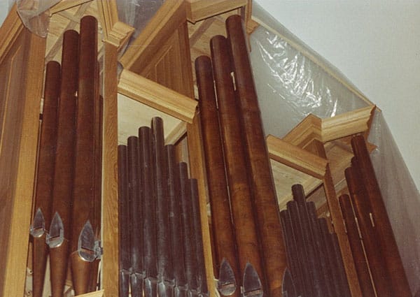 John Leek Tracker pipe organ being built at workshop in Oberlin, Ohio