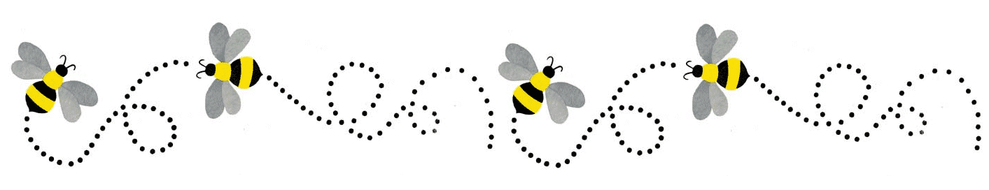 Graphic of the path of a bumble bee