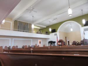 View of Blanchard Pipe Organ from Sanctuary